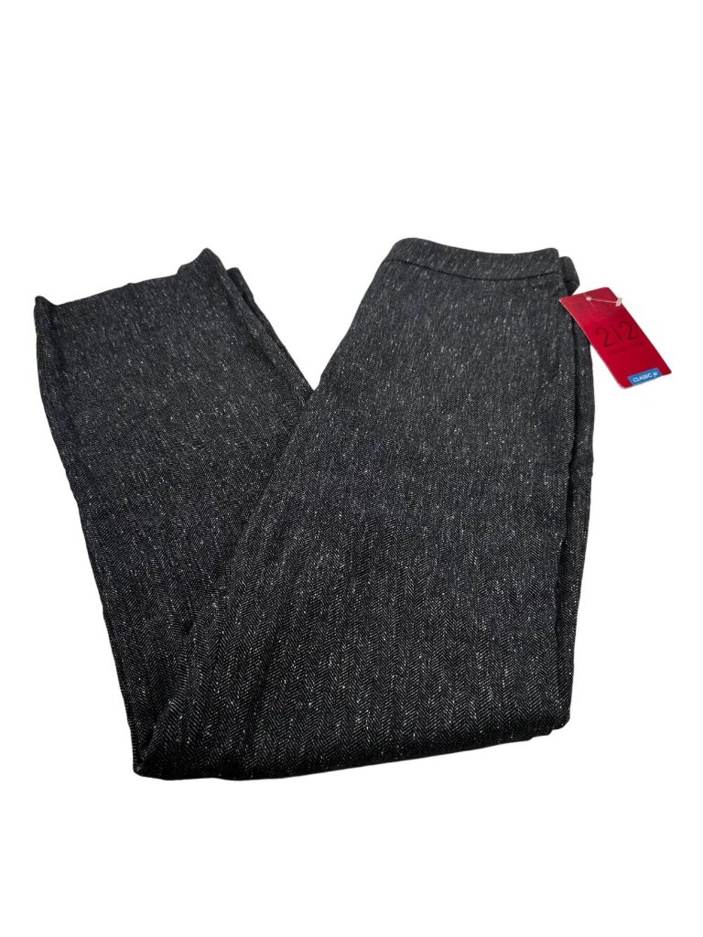 212 Collection Women's Size 10 Average Pant Straight Leg Tweed Black New
